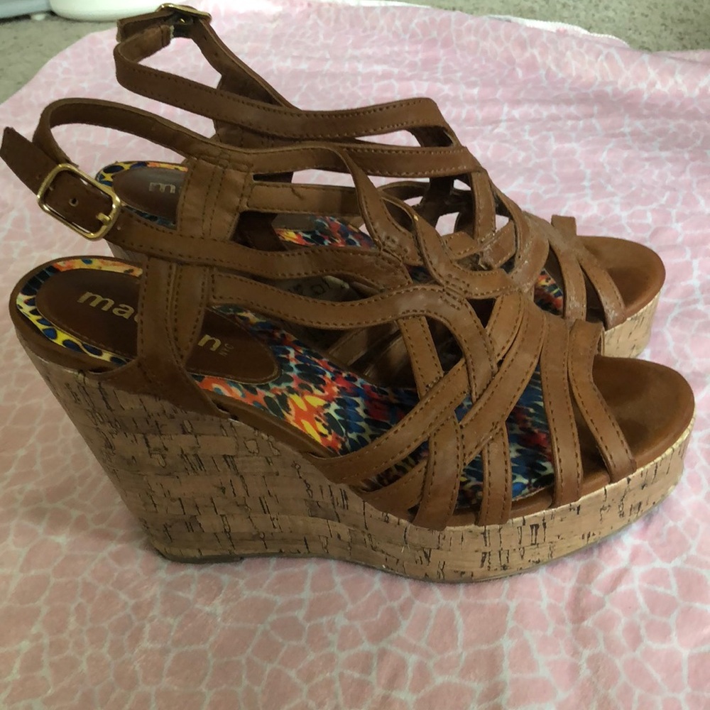 Cork 5” wedges NWOT